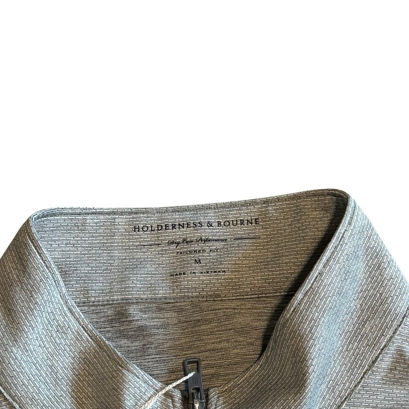 NWT Holderness & Bourne Quarter Zip 'The Bell' Pullover Mens Size Medium In Grey gallery