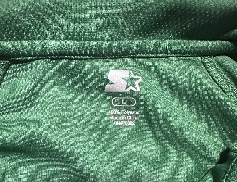 Starter Dri-Star Long Sleeve Pullover 1/4 Zip Shirt Size Large Green VGC gallery