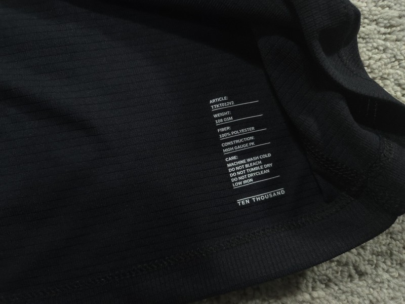 Ten Thousand Shirt Mens XXL Black Versatile Technical Training Tee Gym TTKT012V2 gallery
