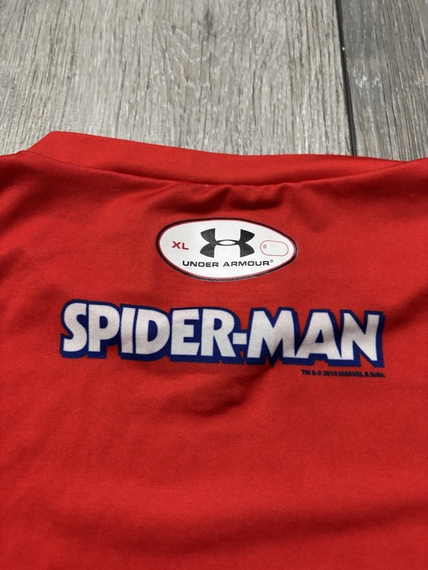 Under Armour Ultimate Spider-Man Compression HeatGear Marvel Shirt. Mens XL. Red gallery