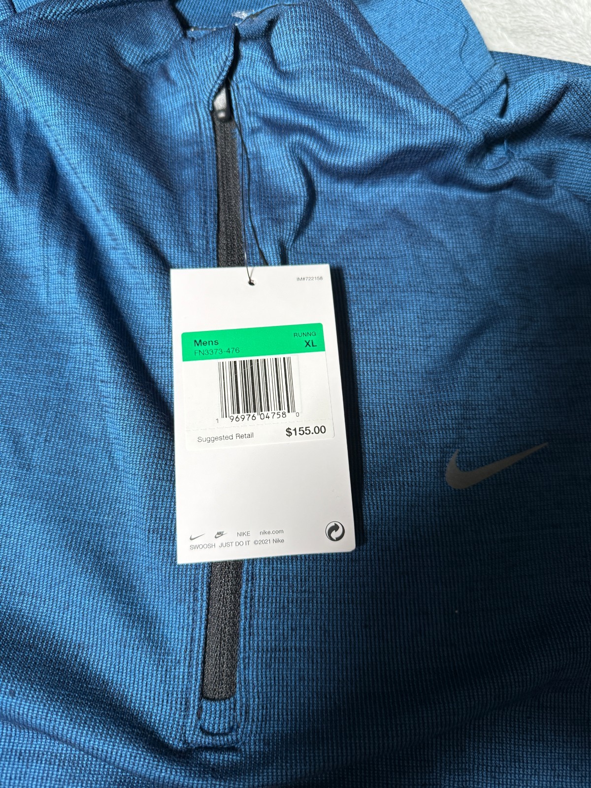 Nike Running Division Men's Therma-Fit ADV Top FN3373-476 Blue Fitted Size XL gallery