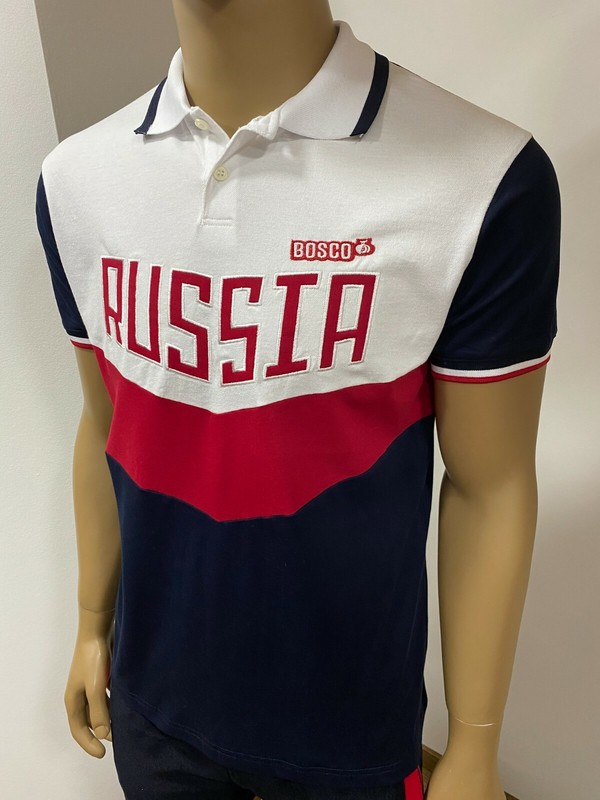 BOSCO SPORT Men's POLO Shirt Collection "RUSSIA 2018" OLYMPIC TEAM, White/Red gallery