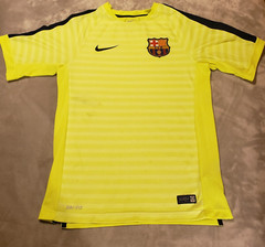 Nike Dri-Fit Authentic Football (FCB) Men’s Neon Green Mesh Shirt Size Small