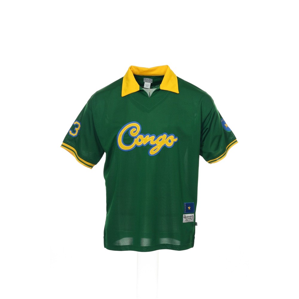BB Jeans London Mens Congo Soccer Polo Jersey (3XLarge XXXL 3XL, Green/Yellow)