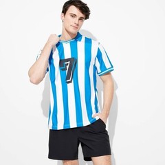 ARGENTINA. Men’s Short Sleeve Soccer Jersey -white/blue Size L