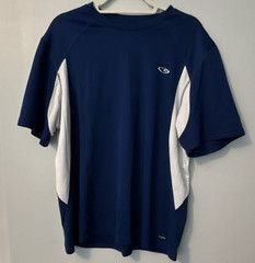 C9 Men’s XL Blue/White Short Sleeve Crew Neck Breathable Polyester Tee