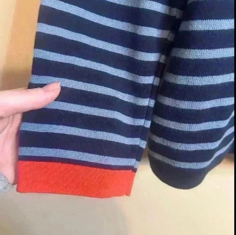 Brooks Brothers Men’s Striped Navy Blue Sweater Size Large nautical gallery