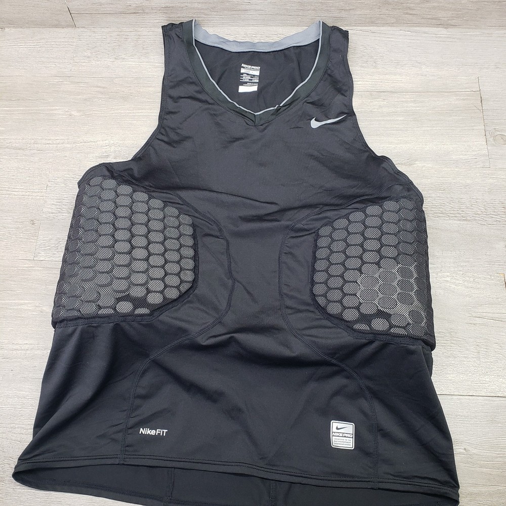Nike Pro Combat Hyperstrong Padded Compression Shirt Vest Black Mens XXL