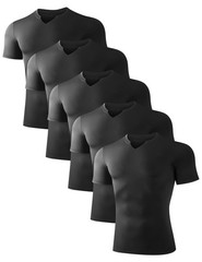 5 Pack Men’s Compression Shirts Short Sleeve Quick Dry Athletic Workout Base …