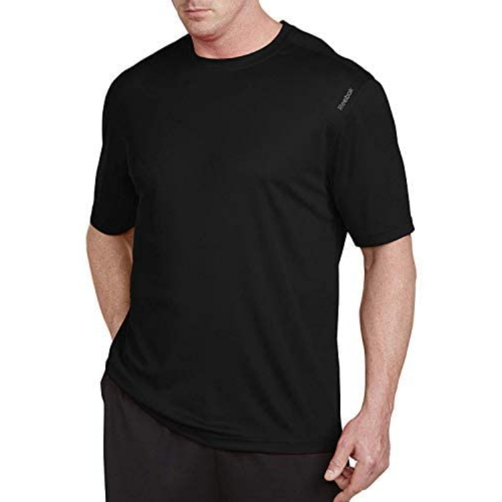 Reebok Mens Solid Performance T Shirt Speedwick Black Large BRAND NEW W TAG gallery
