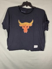 Under Armour Shirt Mens Large Black Project Rock Bull Iron Paradise Tee