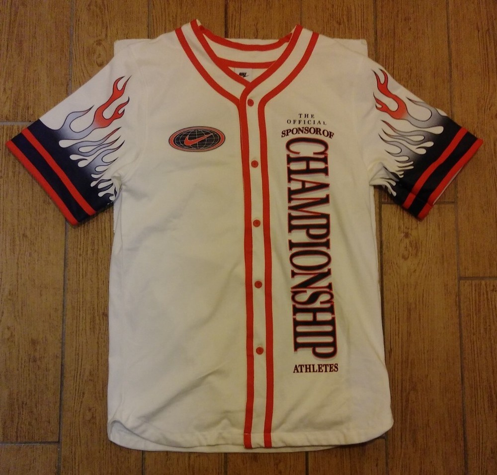 Nike Americana Baseball Jersey DV9642-133 White/Multi Men's Size Small