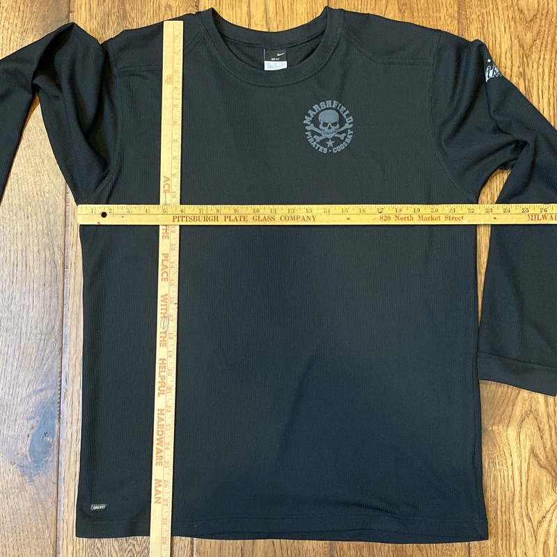 NIKE PRE LIVES PREFONTAINE BLACK MENS LS T Shirt MARSHFIELD PIRATEs XL Dri Fit gallery