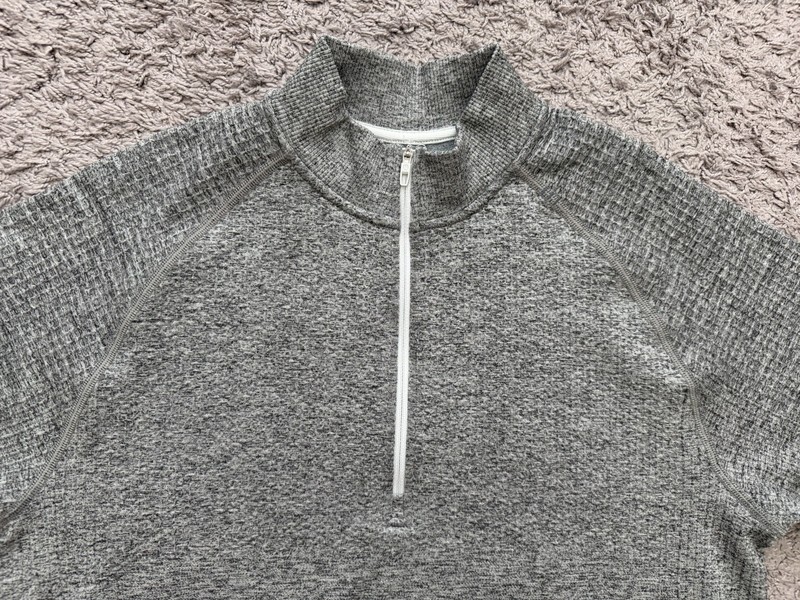 Lululemon Pullover Men's Large Gray Engineered Warmth Half Zip Stretch Gym gallery