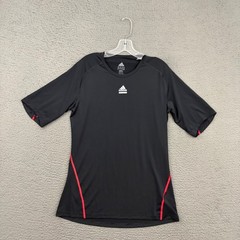 Adidas TechFit Shirt Mens XL Black Stretch Activewear Workout Gym Sports Dad