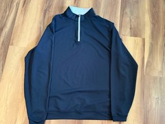 Peter Millar Men’s Perth Performance 1/4 Zip Pullover Size XL Black