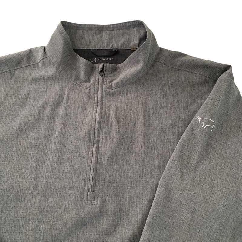7 Diamonds Oxygenate Mens XL Grey 1/4 Zip Pullover Anti-Odor Quick Dry Stretch gallery