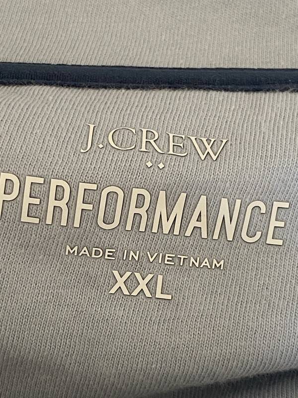 NWT J.Crew Men's Sz XXL Performance Half-Zip Pique Pullover CoolMax Long Sleeve gallery