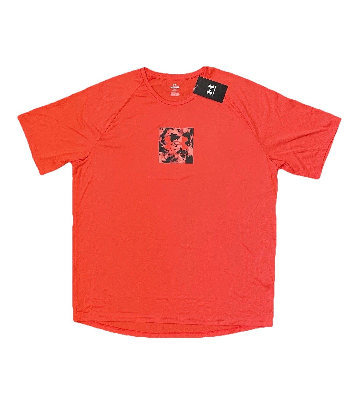 Under Armour Tech Shirt Men’s XL Short Sleeve Red Camo Logo Active Performance gallery