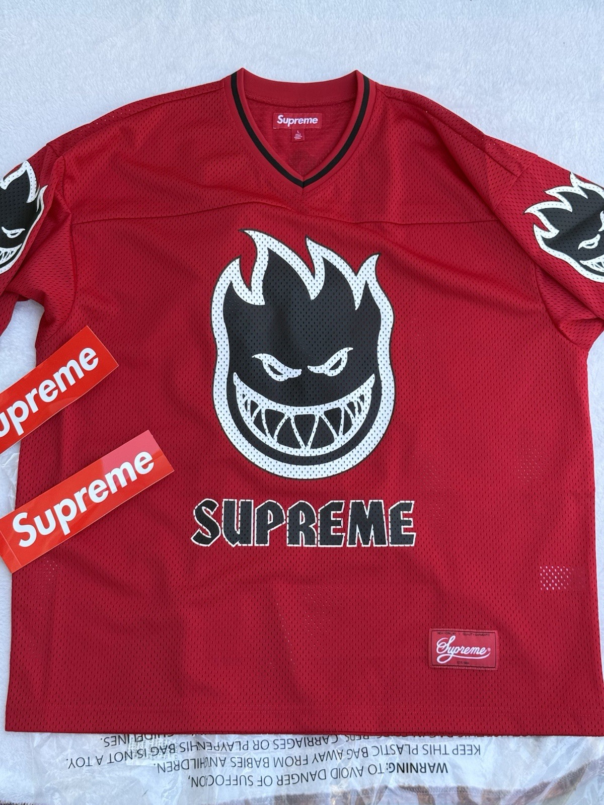 Supreme Spitfire football jersey L red gallery