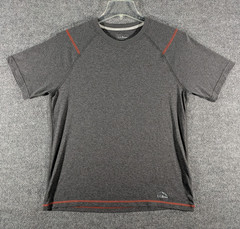 LL Bean Shirt Mens Medium Gray Slightly Fitted Lightweight Short Sleeve Athletic