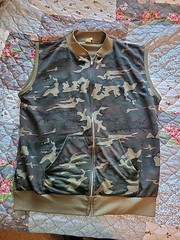 Vintage 80’S Sears FIELDMASTER Camouflage Pattern Woodland Camo Vest USA XXL