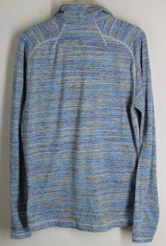 Nice Lululemon Men's sz M generous Slim L Blue Space Dyed Surge Pullover Shirt gallery