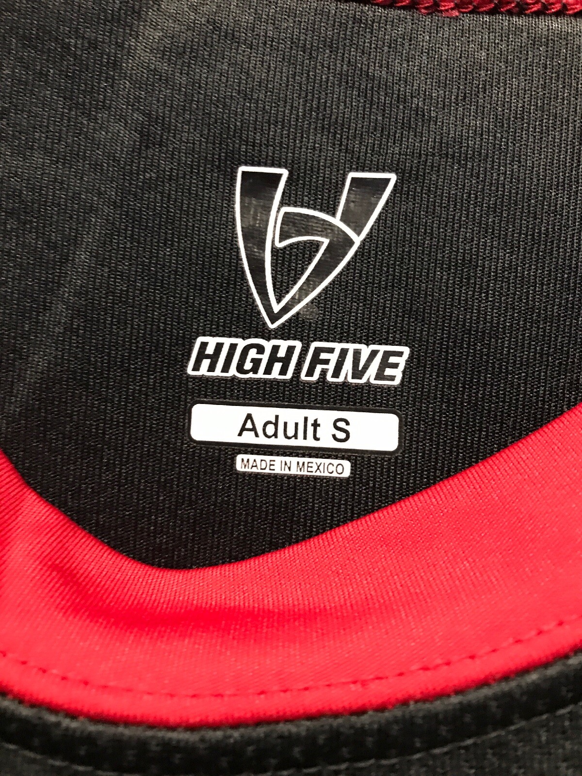NEW High Five Adult's Athletic Shirt Color Black Red White Size S Small NWOT gallery