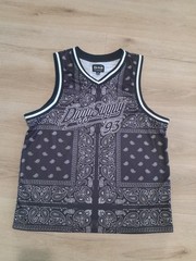 Dogg Supply by Snoop Dogg Jersey Mens Large Black White Paisley 93 EUC