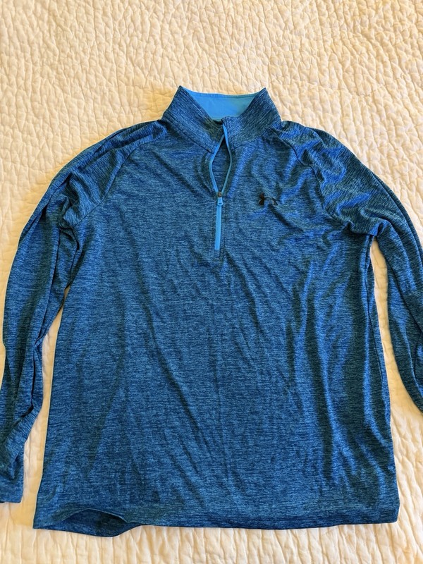Under Armour Men's UA Knit Warm-Up 1/4 Zip - Blue, Size L gallery