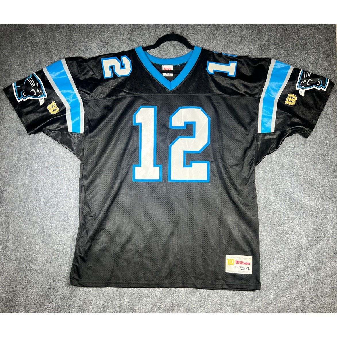 Vintage 90s Carolina Panthers Kerry Collins 12 NFL Jersey 2XL 54 gallery