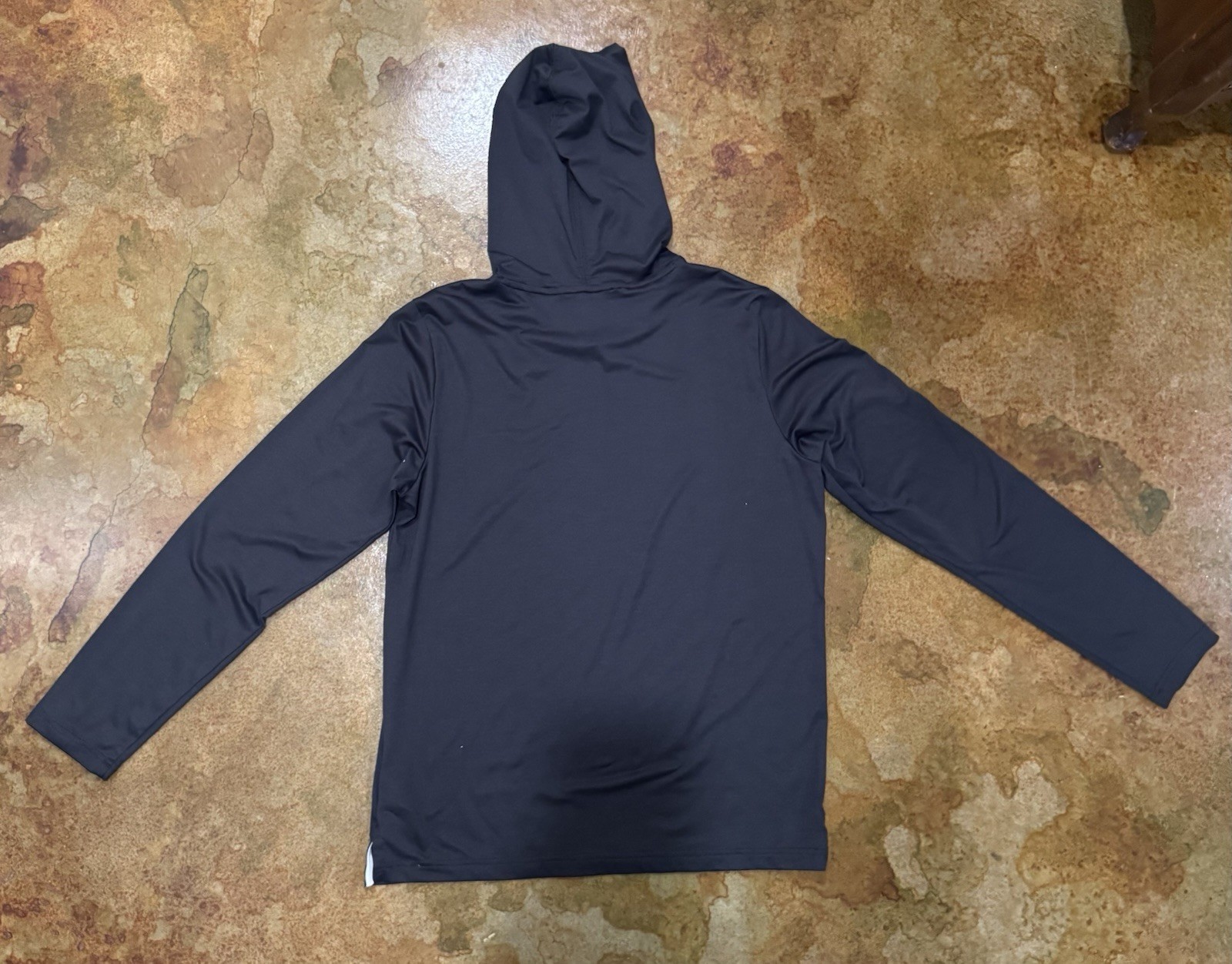 PUMA Men's Pullover Hoodie Black Solid Polyester Long Sleeve Logo Size M gallery