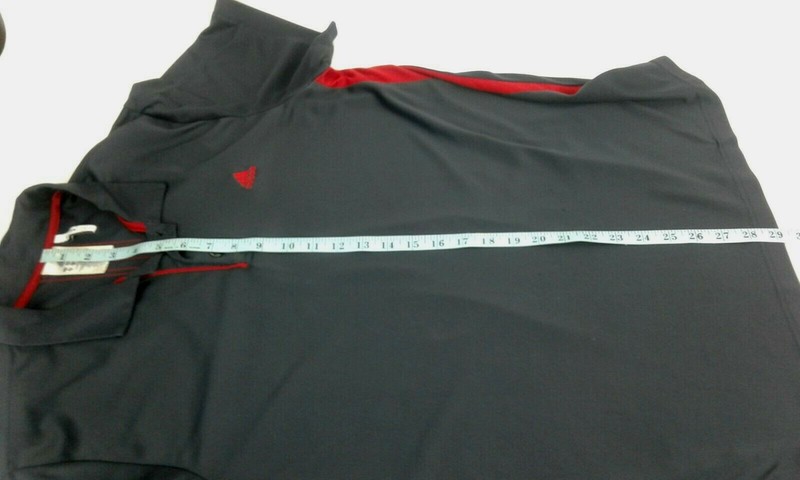 Adidas Climalite Performance golf polo shirt men XL Dark Navy Blue/Red gallery