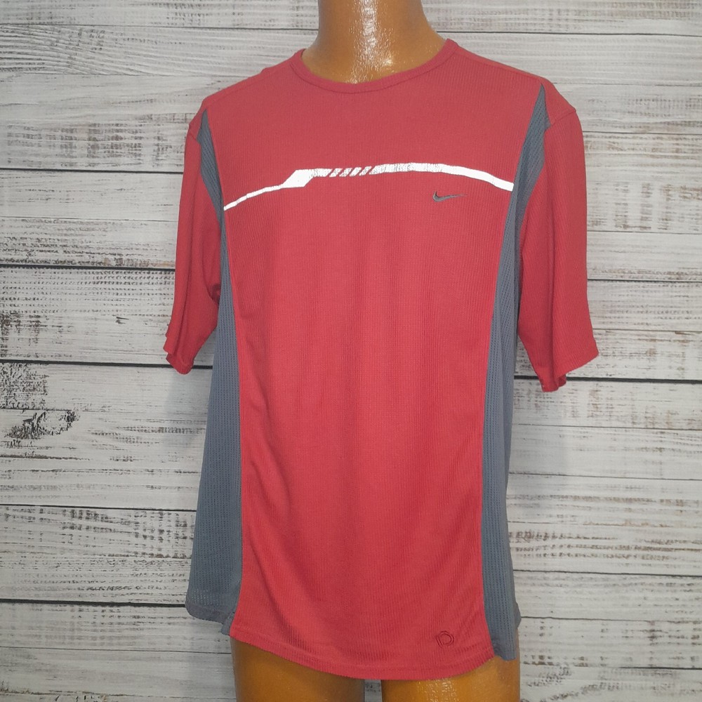 Vintage 90s Nike T Shirt Mens XL Sphere Dry Red Swoosh Activewear Athleisure