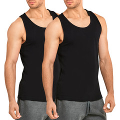 2 Pack Men’s Tank Tops Premium Cotton Heavyweight Muscle Tanks Sleeveless Tops