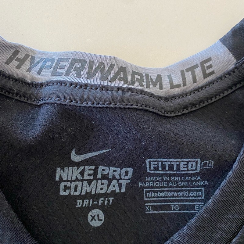 Nike Hyperwarm Pro Combat Compression Shirt Men’s XL Long Sleeve Black gallery