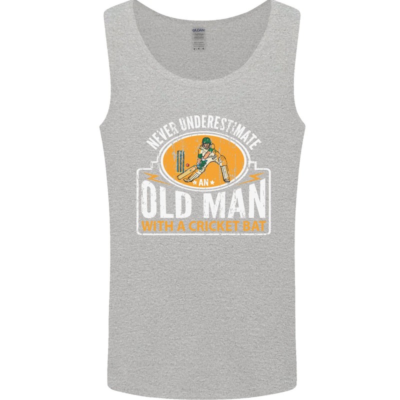 An Old Man With a Cricket Bat Cricketer Mens Vest Tank Top gallery