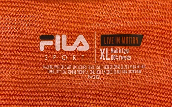 Fila Sport Live In Motion Two-Tone Orange & Grey Tank Top - Mens XL gallery