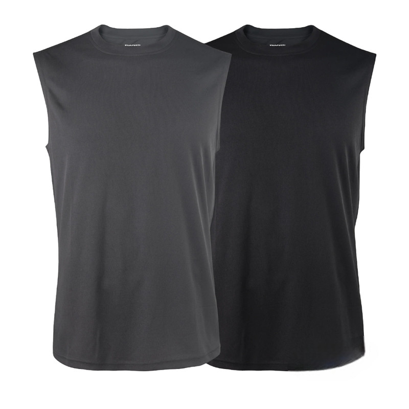 2 Pack Men's Solid Performance Quick Dry Tank Top Moisture Wicking S-3XL Basic gallery