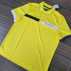 Nautica Men NavTech Activewear SS Polo Shirt Yellow Small New