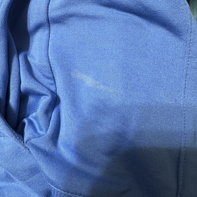 B Draddy Blair Half Zip Mens M Medium Solid Blue Pockets Stretch Golf Flaws gallery