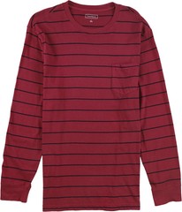 Club Room Mens Garment-Dyed Basic T-Shirt, maraschino, L