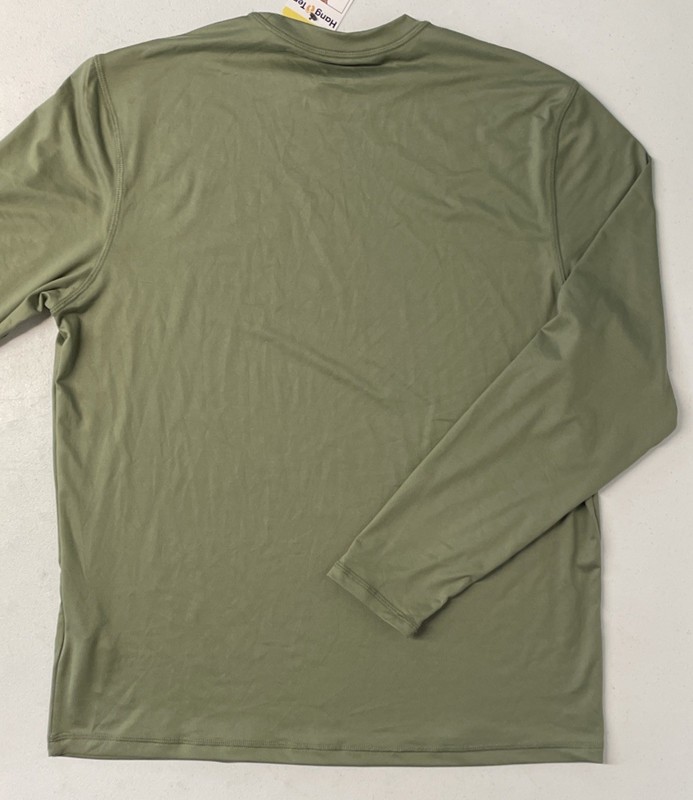 HANG TEN Men's Long Sleeve Sun Tee Shirt UV PROTECTION UPF 50+ GREEN Quick SMALL gallery