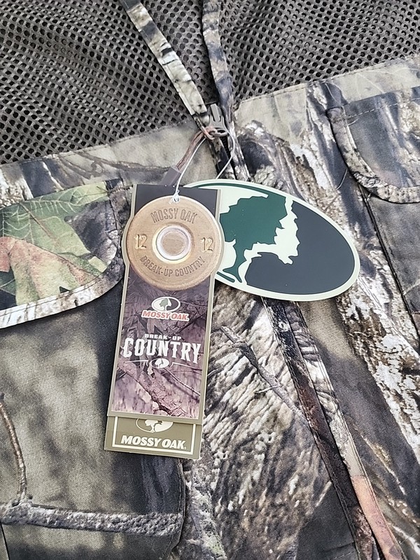 Mossy Oak Mens Dove Vest M/L Break Up Country Camo Game Bag Breathable NWT gallery
