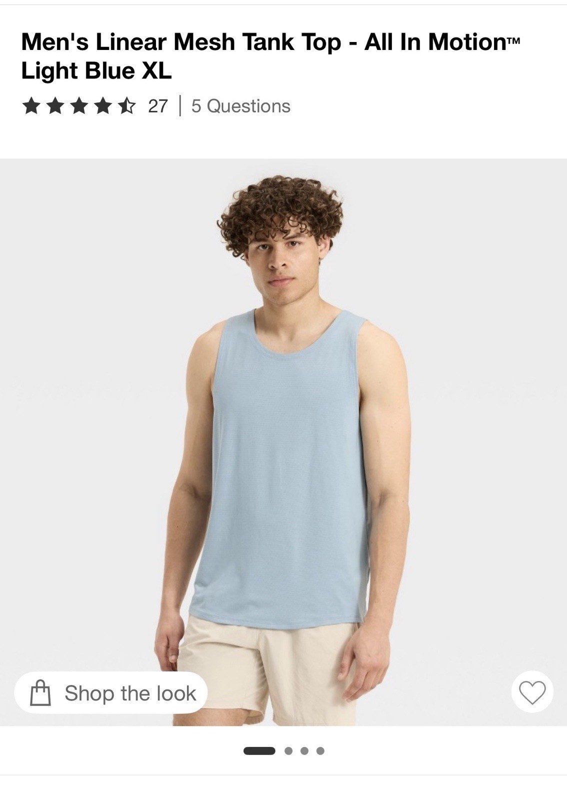 All In Motion Men's Tank Tops XL - Light Blue & Navy Blue Set gallery