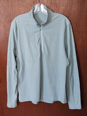 Lululemon Surge Warm Half Zip Men’s Seafoam Green Long Sleeve Shirt M3BBVS – Med