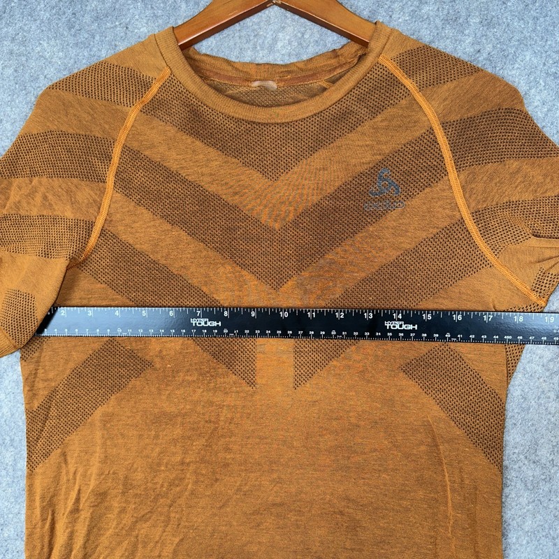 Odlo Shirt Mens M Brown Short Sleeve Base Layer Performance Running Cycling Mesh gallery