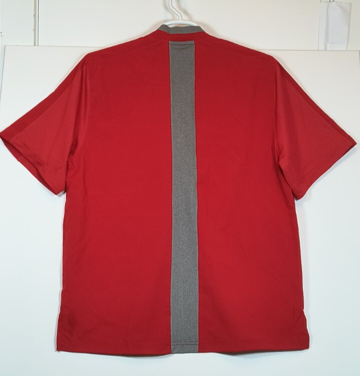 Adidas Men's Baseball Shirt Venom Fastpitch Red And Gray Half Zip SS Size Medium gallery