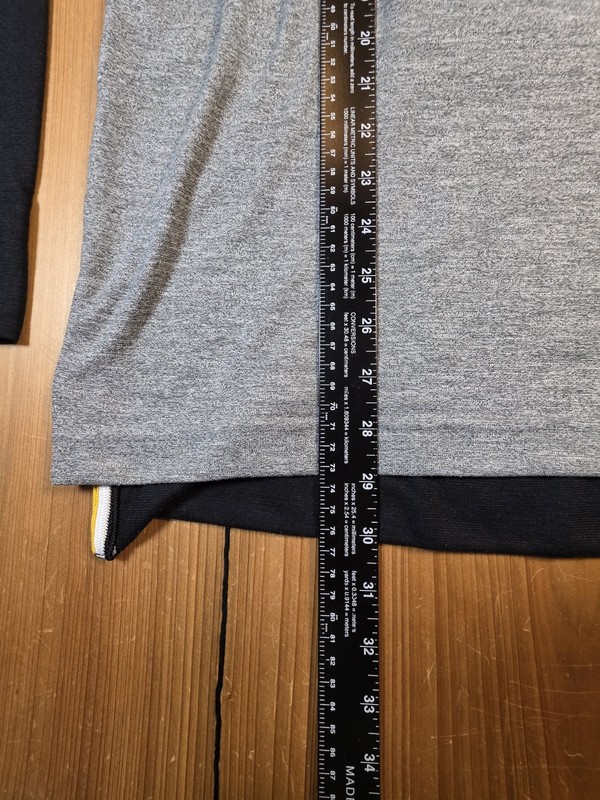 Nike Men’s Large Gray Black Long Sleeve Athletic Shirt Dri-Fit Yellow Swoosh gallery