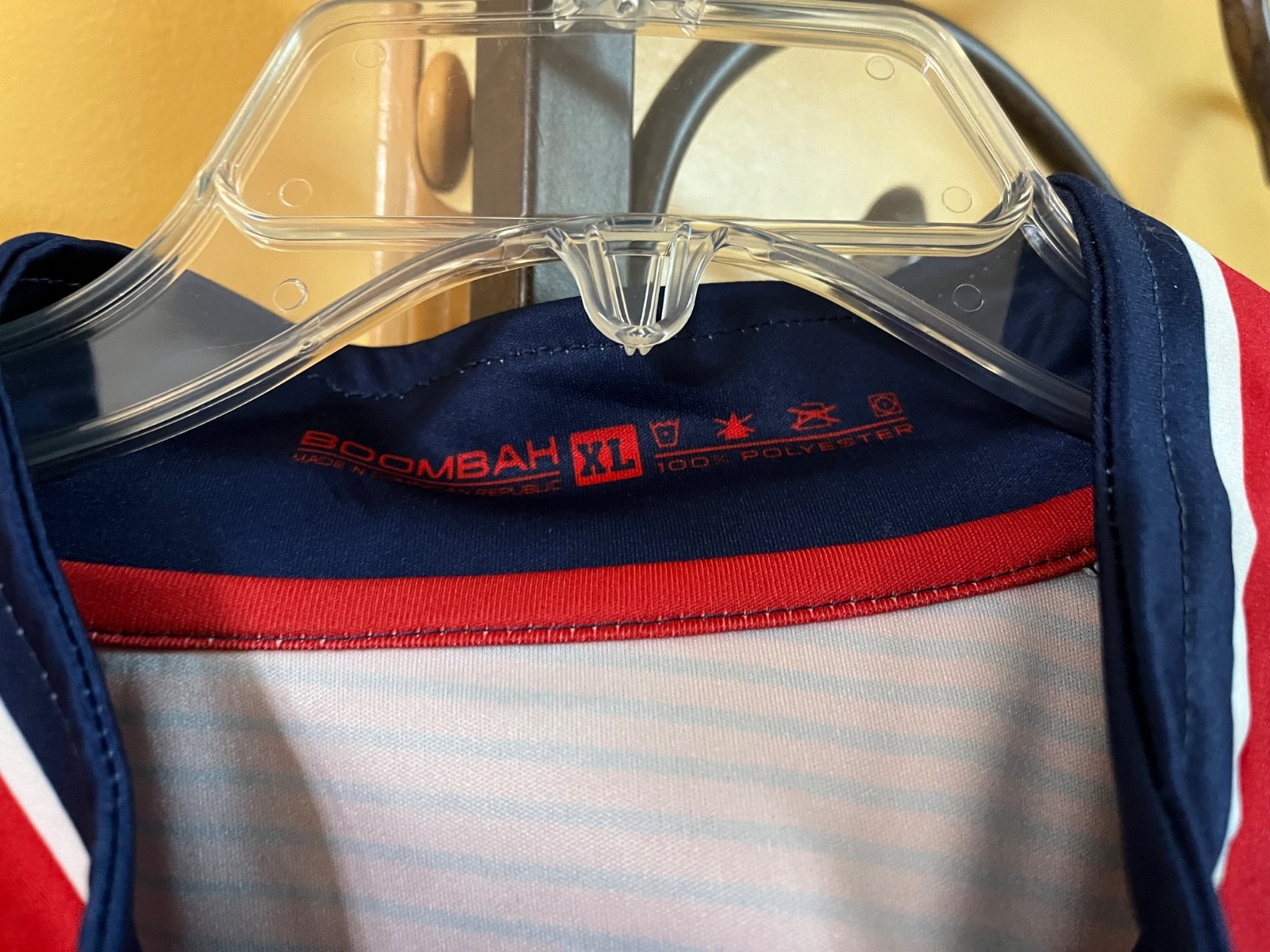USSSA L/S 1/4 zip Pullover size XL red, white, blue Boombah gallery